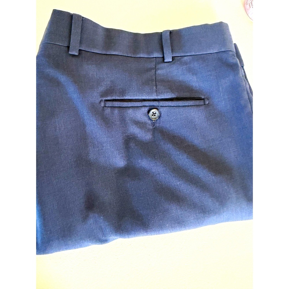 Ballin Mens 44x26 Navy Super 120's Wool Classic Fit Straight Pleated Dress Pants